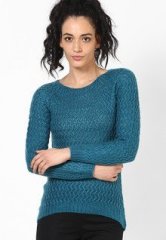 Dorothy Perkins Teal Zig Zag Jumper women