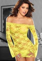 Dreamgirl Yellow Embroidered Sleepwear women