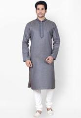 Emuze Solid Grey Kurta Pyjama men