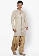 Emuze Striped Off White Kurta Pyjama men