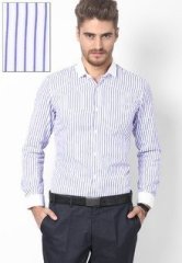 Excalibur Purple Stripes Formal Shirt men