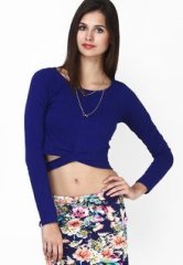 Faballey Blue Solids Tops women