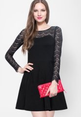 Faballey Knit Black Dress women