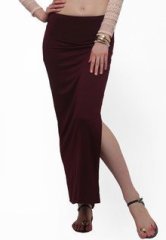 Faballey Maroon Solid Skirt women