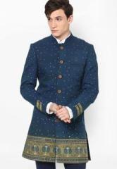 Fahd Khatri Printed Blue Ethnic Jacket men