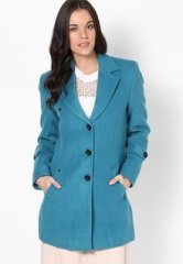 FAIRWIND Solid Aqua Blue Winter Jacket women