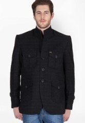 Fairwind Solid Black Blazer men