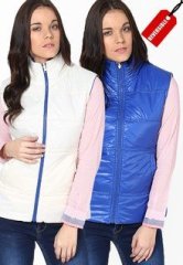 FAIRWIND Solid Blue Winter Jacket women