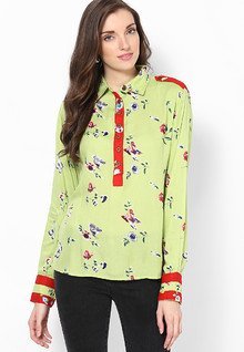 Famous Green Printed Tunic women