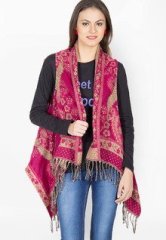 Famous Printed Fuchsia Winter Jacket women