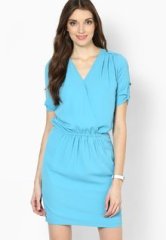 Femella Blue Short Sleeve Dress women