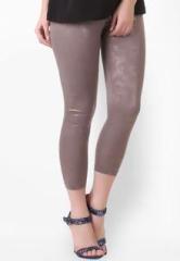 Flur Beige Solid Legging women