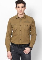 Flying Machine Khaki Causal Shirts men