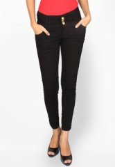 Fungus Solid Black Jeans women