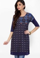 Fusion Beats Violet Indigo Printed Tunic women