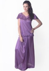 Ginni Purple Printed Nightwear women