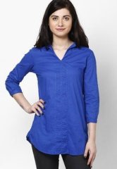 Gipsy Blue Solid Tunic women