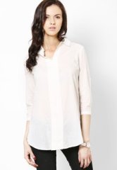 Gipsy Off White Solid Tunic women