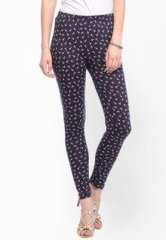 Gritstones Printed Navy Blue Legging women