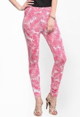 Gritstones Printed Pink Legging women