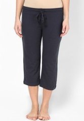 Hanes Kntd 3/4 Pant Contrast Piping Graphi women