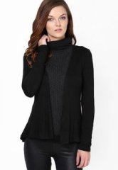 Harpa Black Solid Shrug women