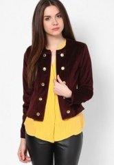 Harpa Brown Solid Jacket women