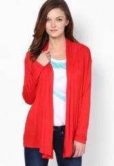 Harpa Red Solid Shrug women