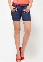 Harpa Solid Blue Shorts women