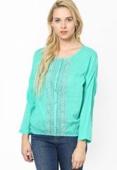 Harpa Solid Green Top women