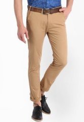 Highlander Solid Beige Chinos men