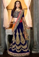 Hypno Tex Navy Blue Embroidered Lehenga women