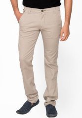 Identiti Solid Beige Chinos men