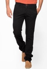 Identiti Solid Black Chinos men