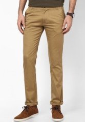 Im Young Solid Camel Chinos men