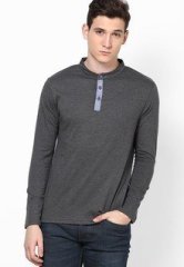 Incult Dark Grey Full Sleeve Henely T Shirt men