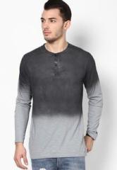 Incult Grey Full Sleeve Dip Dye Henely T Shirt men