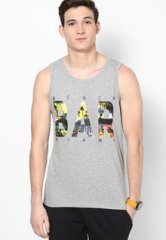 Incult Printed Grey Vest men