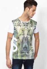 Incult Smart Multi Colour Printed Round Neck T Shirt men