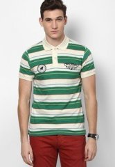 Jack & Jones Green Solids Polo T Shirts men