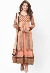 Jazzup Multi Embroidered Dress Material women