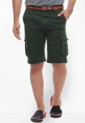 Jogur Solid Green Shorts men