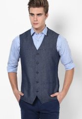 John Players Blue Waistcoat men