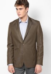 John Players Brown Slim Fit Jacket & Blazer men