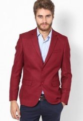 John Players Red Regular Fit Jacket & Blazer men