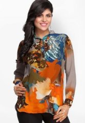 Kalista Grey Printed Tunic women