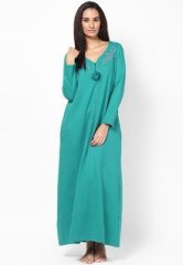 Kanvin Green Long Nighty women