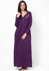 Kanvin Purple Long Nighty women