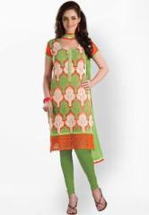 Kashish Lifestyle Green Embroidered Dress Material women