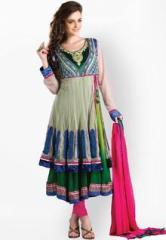 Kashish Lifestyle Grey Embroidered Dress Material women